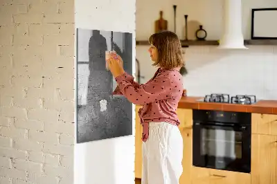 Magnetická kreslící tabule s motivem poškrábaného kovu