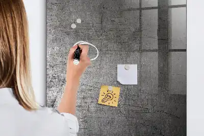 Magnetická kreslící tabule s motivem poškrábaného kovu