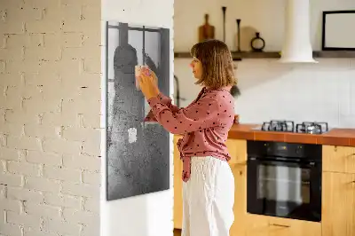 Magnetická kreslící tabule s motivem poškrábaného kovu