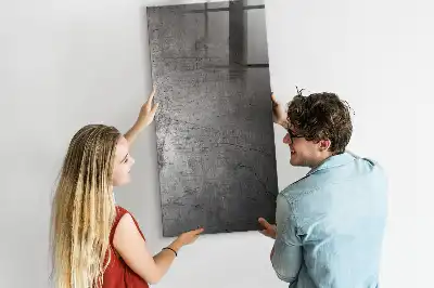 Magnetická kreslící tabule s motivem poškrábaného kovu