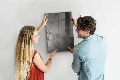 Magnetická kreslící tabule s motivem poškrábaného kovu