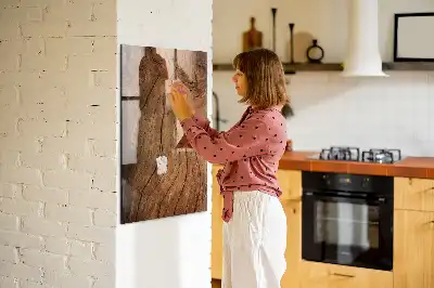 Magnetická psací tabule v dekoru starého dřeva