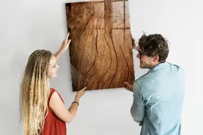 Magnetická psací tabule v dekoru starého dřeva