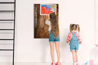 Magnetická psací tabule v dekoru starého dřeva