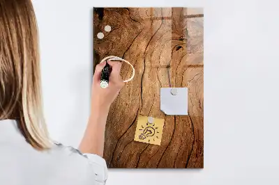 Magnetická psací tabule v dekoru starého dřeva