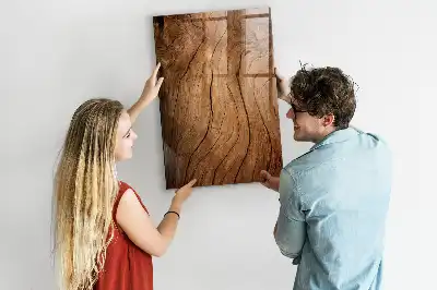 Magnetická psací tabule v dekoru starého dřeva