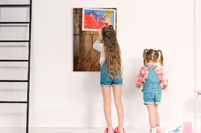 Magnetická psací tabule v dekoru starého dřeva