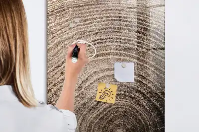 Magnetická kreslící tabule s motivem letokruhů stromu