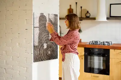 Magnetická kreslící tabule s motivem letokruhů stromu