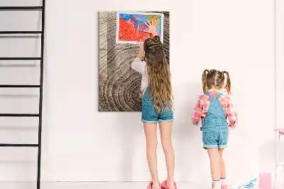 Magnetická kreslící tabule s motivem letokruhů stromu