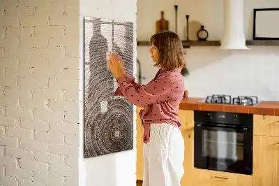 Magnetická kreslící tabule s motivem letokruhů stromu