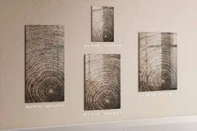 Magnetická kreslící tabule s motivem letokruhů stromu