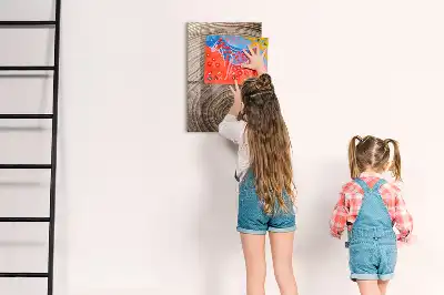 Magnetická kreslící tabule s motivem letokruhů stromu