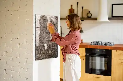 Magnetická kreslící tabule s motivem letokruhů stromu