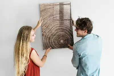 Magnetická kreslící tabule s motivem letokruhů stromu