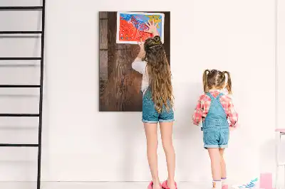 Magnetická psací tabule tmavé dřevo