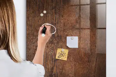 Magnetická psací tabule tmavé dřevo