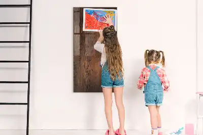 Magnetická psací tabule tmavé dřevo