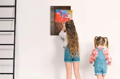 Magnetická psací tabule tmavé dřevo