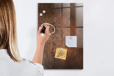 Magnetická psací tabule tmavé dřevo