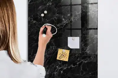Magnetická psací tabule v dekoru tmavý mramor