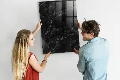 Magnetická psací tabule v dekoru tmavý mramor