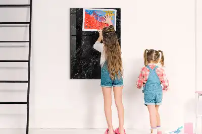 Magnetická psací tabule v dekoru tmavý mramor