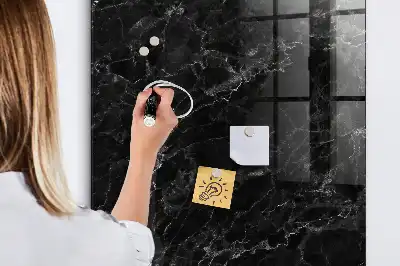 Magnetická psací tabule v dekoru tmavý mramor