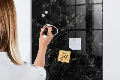 Magnetická psací tabule v dekoru tmavý mramor