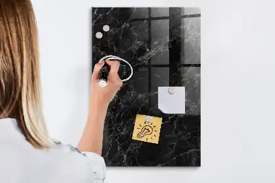 Magnetická psací tabule v dekoru tmavý mramor