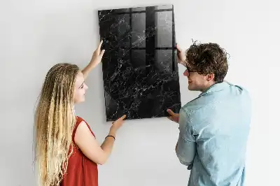 Magnetická psací tabule v dekoru tmavý mramor