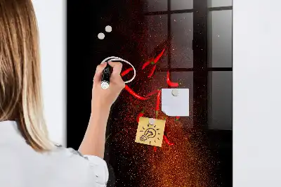 Magnetická psací tabule s motivem pálivých papriček
