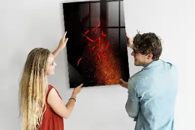 Magnetická psací tabule s motivem pálivých papriček