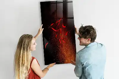 Magnetická psací tabule s motivem pálivých papriček