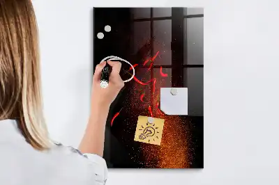 Magnetická psací tabule s motivem pálivých papriček