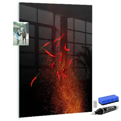 Magnetická psací tabule s motivem pálivých papriček