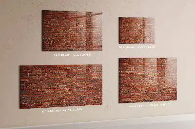 Magnetická popisovací tabule se vzorem staré cihlové zdi