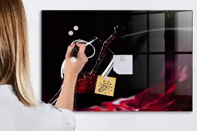 Magnetická popisovací tabule víno