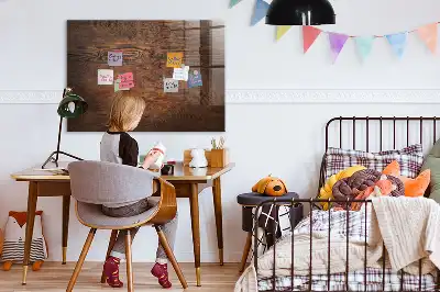 Magnetická tabule na kreslení v dekoru staré dřevo