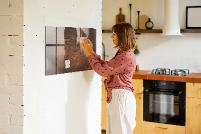 Magnetická tabule na kreslení v dekoru staré dřevo