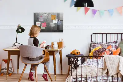 Magnetická popisovací tabule kovová zeď