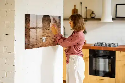 Magnetická kreslicí tabule ve vzhledu starého dřeva