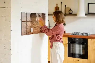 Magnetická kreslicí tabule ve vzhledu starého dřeva
