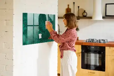 Magnetická popisovací tabule v provedení smaragdová zeď