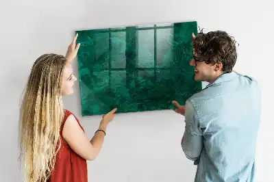 Magnetická popisovací tabule v provedení smaragdová zeď