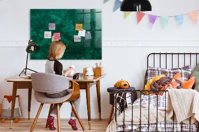Magnetická popisovací tabule v provedení smaragdová zeď