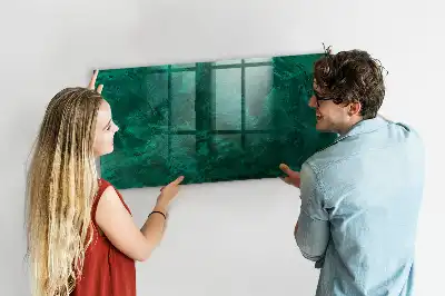 Magnetická popisovací tabule v provedení smaragdová zeď