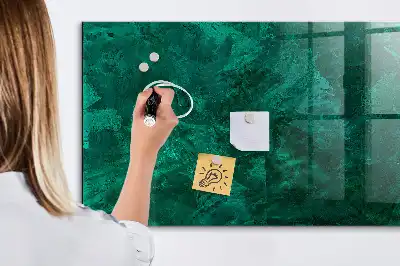 Magnetická popisovací tabule v provedení smaragdová zeď