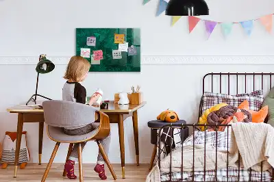 Magnetická popisovací tabule v provedení smaragdová zeď