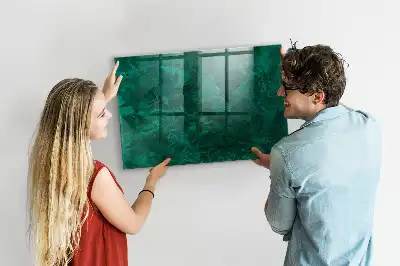 Magnetická popisovací tabule v provedení smaragdová zeď